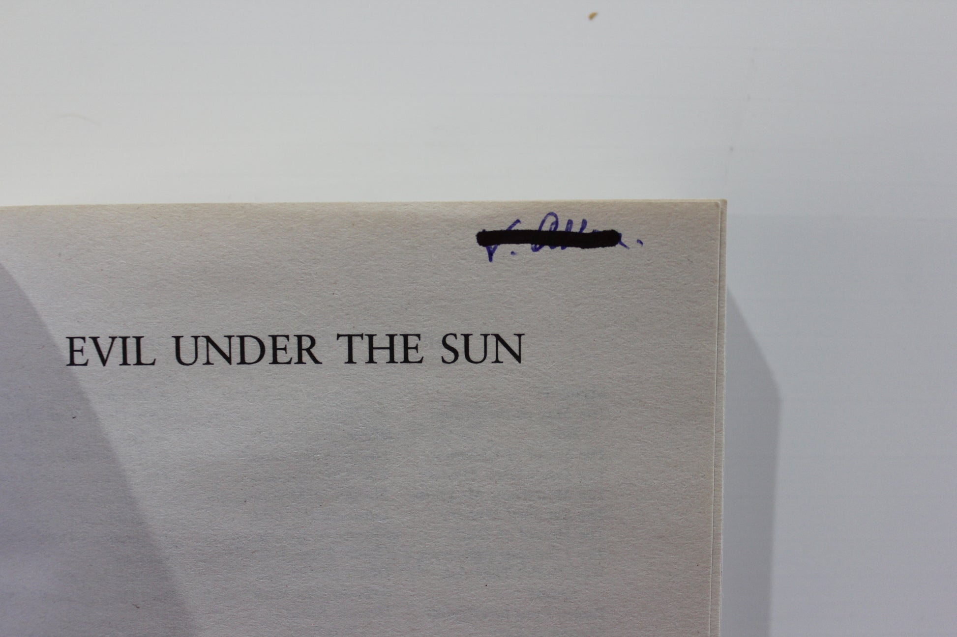 Evil Under The Sun (Harper Collins)